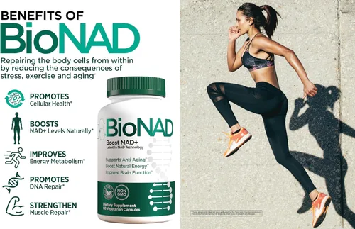 Vista 8 de BioNAD NAD+ - Potenciador de energía natural - Aumenta el NAD+ y apoya la salud general - Antienvejecimiento - Combate el envejecimiento inducido