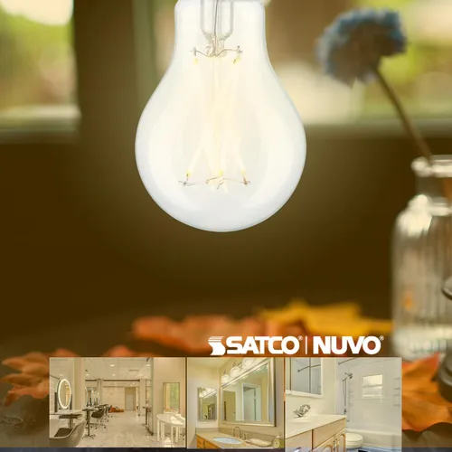Vista 3 de Satco S12463 8A19/CL/LED/E26/930/4PK/120V (24 bombillas LED)