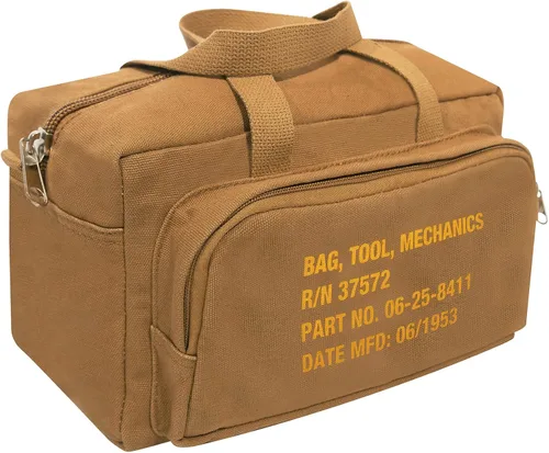 Vista 10 de Rothco 9113: Bolso de herramientas para mecánicos tipo G.I. con cremallera de bolsillo y sello militar