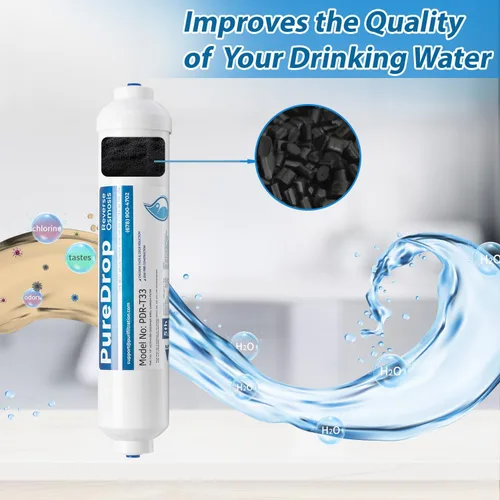 Vista 5 de PureDrop PDR-F8U 50 GPD Filtro de agua de ósmosis inversa Cartuchos de repuesto de 1 año para sistema de filtración de agua RO de 6 etapas RTW5U