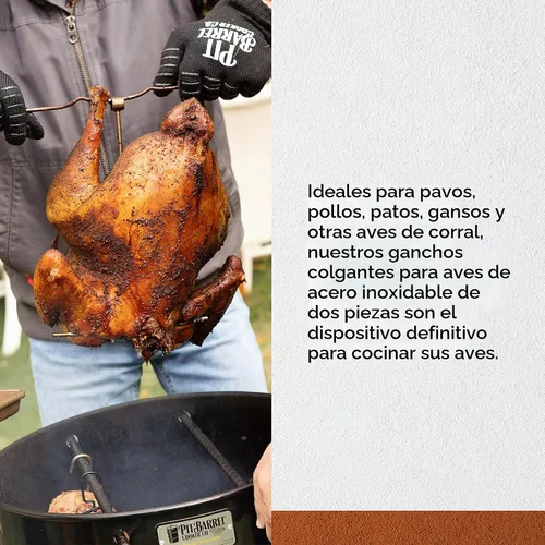 Vista 3 de Pit Barrel Cooker - Percha para pavos de acero inoxidable