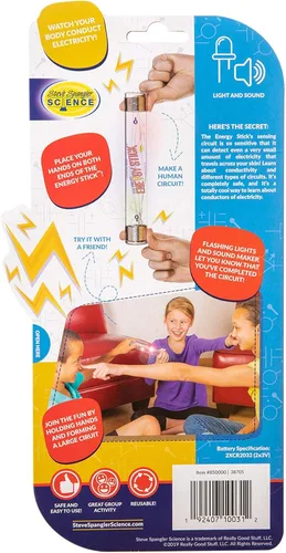 Vista 3 de Steve Spangler Science - Barra de energía, divertidos kits de ciencias para que los niños aprendan sobre conductores de electricidad, seguro