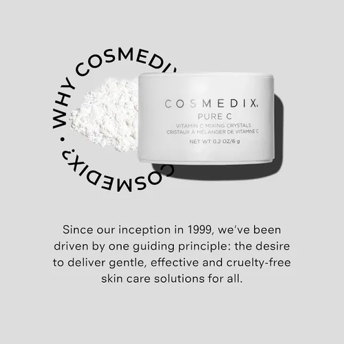 Vista 6 de COSMEDIX Pure C - Cristales mezcladores de vitamina C - Polvo facial puro de vitamina C - Aumenta otros productos para el cuidado de la piel facial