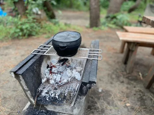 Vista 5 de CAMPINGMOON - Rejillas de cocina de acero inoxidable 304 para estufa de camping, parrilla de fogata, fuego abierto
