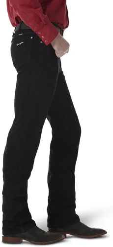 Vista 2 de Wrangler Jeans de corte vaquero para hombre, edición plateada, corte de bota, corte ajustado, plateado
