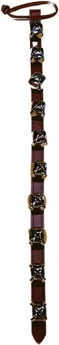 Vista 19 de Arctic Sleigh Bells - Timbres decorativos de cuero para puerta (10 pulgadas con 3 campanas, cuero marrón con campanas plateadas)