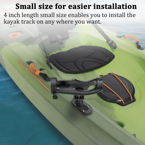 Vista 5 de Huntury Pista de kayak, pista de perfil bajo para kayak, riel de kayak, pista de montaje de accesorios de kayak, pista de engranajes de kayak