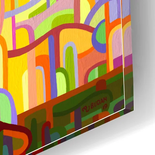 Vista 3 de Epic Art 'Emperor' de Mandy Budan, arte de pared de vidrio acrílico, 12"x16