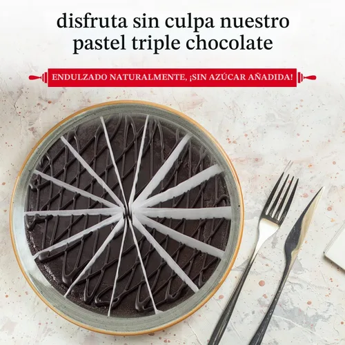 Vista 2 de David's Cookies Pastel de trufa de chocolate – Postre sin azúcar añadido de 10 pulgadas, pastel de chocolate gourmet pre-rebanado, 14 piezas