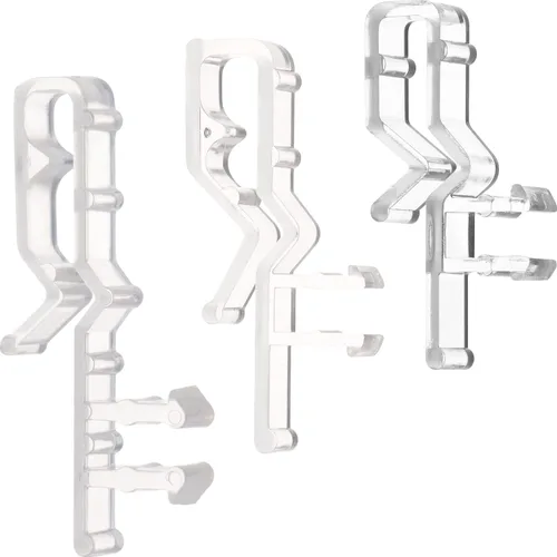 Vista 10 de Clips ciegos para cenefa de 1.6 pulgadas, clips de cenefa de ventana de canal oculto de plástico transparente, piezas de accesorios para persianas