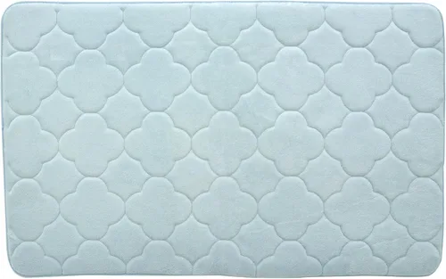 Vista 4 de Tapete de baño de espuma viscoelástica bordada con tecnología Water Shield, 17 x 24 pulgadas, angora