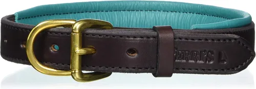 Vista 10 de Perri's Collar de perro de cuero acolchado en colores metálicos y no metálicos Negro/Negro