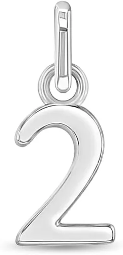 Vista 8 de In Season Jewelry 925 Sterling Silver Small Polished Numbers Charm For Little Girls Charm Bracelet 1-0 - Special Graduation Year Charm For Little