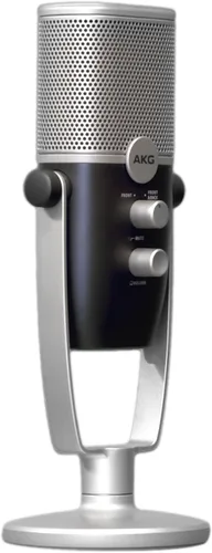Vista 3 de AKG Pro Audio Ara - Micrófono de condensador USB-C profesional, modos de captura de audio de doble patrón para podcasting, blogs de video