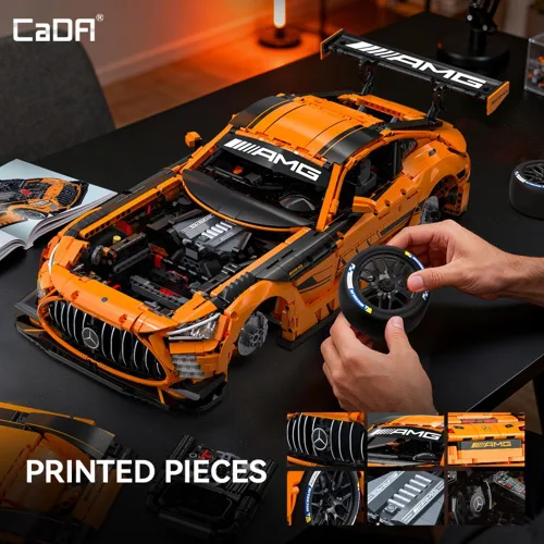 Vista 5 de CaDA Master C64008W Mercedes-AMG GT3 - Juego de construcción a escala 1:8 – 5466 piezas con licencia oficial de Supercar, kit de bloques