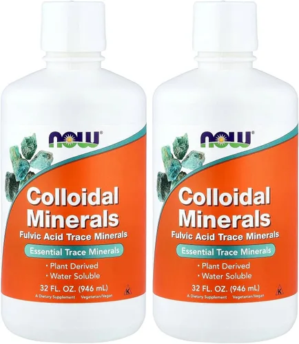 Vista 8 de NOW Foods Suplementos, minerales coloidales líquidos, derivados de plantas, minerales traza esenciales, 32 onzas