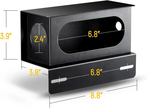 Vista 5 de Partsam Remolque de camión utilitario de acero negro resistente 6 "caja ovalada de guardia de luz trasera 2" luz lateral