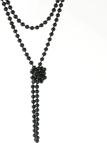 Vista 2 de Collar largo de perlas de los años 1920, joyería de perlas, accesorios de Gatsby, collar de cuentas gruesas para mujer, collar de cuentas de resina