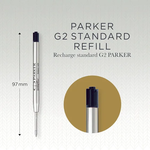 Vista 3 de Parker Quinkflow - Recambio de tinta para bolígrafo, punta media, color negro