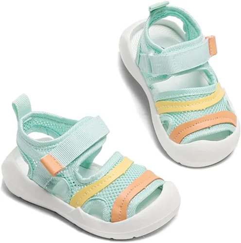 Vista 31 de OAISNIT Sandalias deportivas para bebés, niños y niñas, ligeras, antideslizantes, suela de goma, zapatos de agua acuática para playa, zapatos