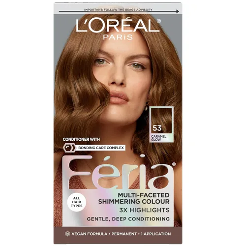 Vista 53 de L'Oreal Paris Feria - Tinte permanente brillante multifacético para el cabello, tinte de alta intensidad para reflejos 3X, 10 negro azabache
