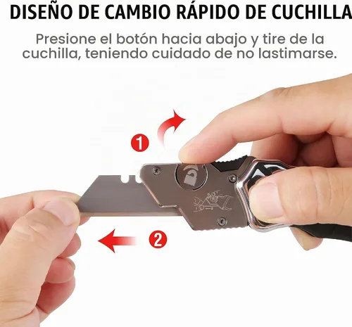 Vista 6 de Olympia Tools Cuchillo utilitario de acero inoxidable Turbofold 33-125