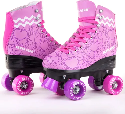 Vista 10 de Skate Gear Patines de Ruedas Retro de Diseño Cuádruple