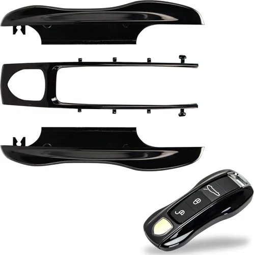 Vista 18 de Funda de llavero pintada de 3 piezas de repuesto - Compatible con llavero Porsche, MK1 (Gris Ágata)