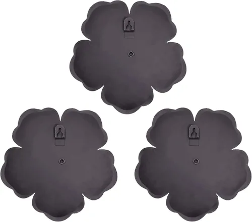 Vista 3 de Stratton Home Décor - Juego de 3 flores rústicas de metal para decoración de pared