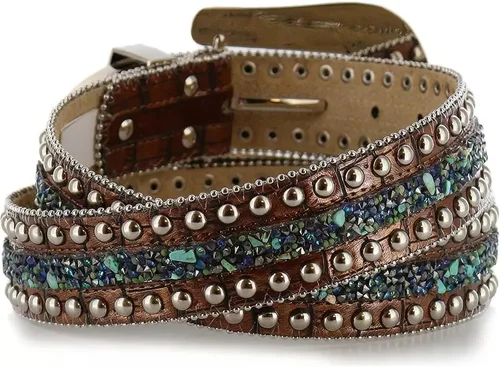 Vista 3 de Angel Ranch Cinturón de moda marrón para mujer de 1 12
