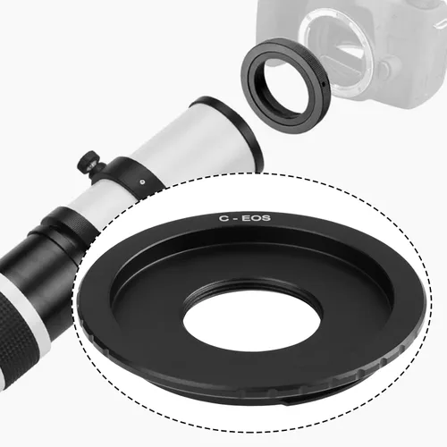 Vista 4 de Cinema C Mount Lens a EOS EF SLR Cámara Adaptador Anillo Compatible con Canon T80 T90 T7i T8