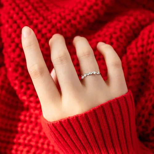 Vista 2 de EACHSTYLE 925 Silver Rings, Inspirational Gift for Her, Fidget Ring, Self Love Ring, Anxiety Ring, Wave Ring, Mom Ring, Daughter Ring, Fidget Rings