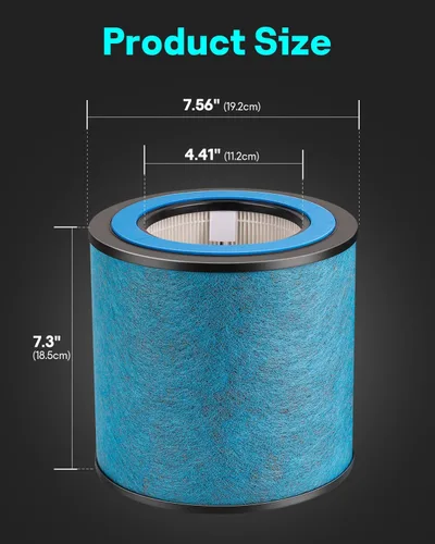 Vista 3 de Leemone HP152 HP153 Filtro de repuesto compatible con purificador de aire Shark HP150, HP151, HP152, HP153, HP155, UA155, HP152C, HE15FKPET