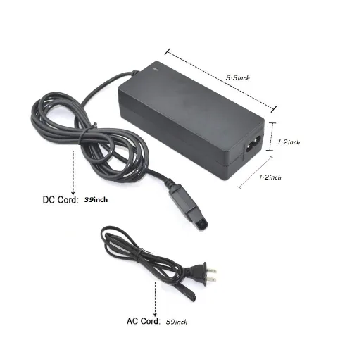 Vista 4 de WiCareYo AC Power Supply Adapter Wall Charger US Plug with Composite AV Cable for Gamecube System NGC Console