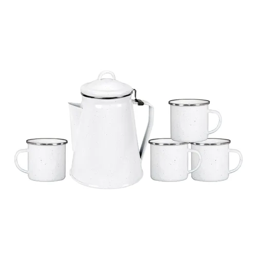Vista 13 de Cafetera percoladora de esmalte Stansport de 8 tazas