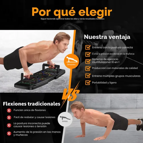 Vista 5 de MQRW Push Up Board,Home Gym,Portable Exercise Equipment,Pilates Bar and 20 Fitness Accessories with Resistance Bands and Ab Roller Wheel,Full Body