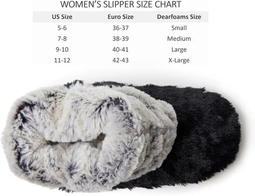 Vista 5 de Dearfoams Pantuflas plegables Beth Furry para mujer
