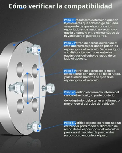 Vista 4 de ECCPP 2 adaptadores de rueda de 1 pulgada 4x4 a 4x156 para Polaris Magnum