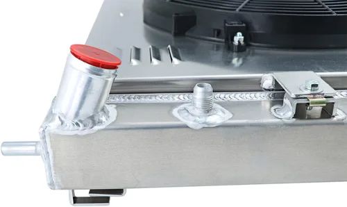 Vista 6 de Radiador de núcleo de 3 filas para 1999-2000 99 00 Jeep Grand Cherokee 4 puertas 4.7L V8 GAS 99-00 Radiador Todos los radiadores de aluminio Kit