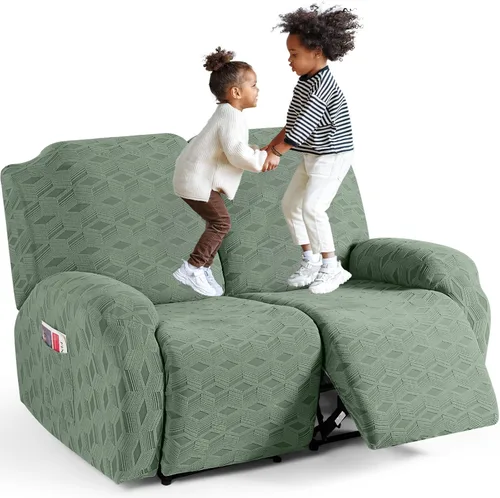 Vista 16 de TAOCOCO Funda para Reclinable de 3 Piezas, Fundas para Silla Reclinable, Funda Elástica de Jacquard para Silla Reclinable, Protector de Muebles