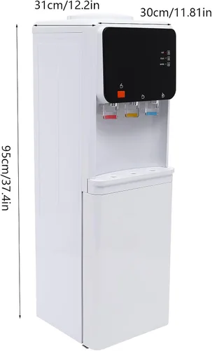 Vista 2 de Top Loading - Dispensador de enfriador de agua para botellas de 1 a 4 galones, dispensador eléctrico de frío y calor con 3 temperaturas y bloqueo