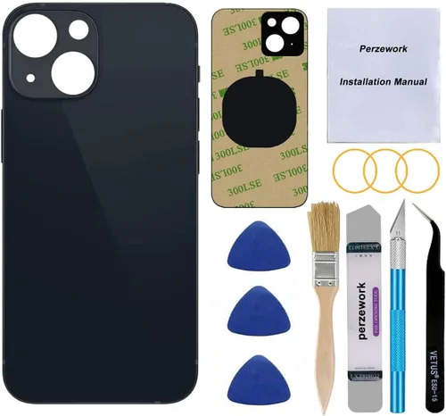 Vista 12 de Reemplazo de cristal trasero OEM para iPhone 13 mini 5.4 pulgadas (azul) con kit de herramientas de reparación