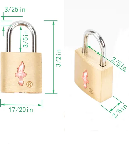 Vista 2 de Cerradura de equipaje TSA de latón macizo+candado de llave de equipaje, aprobado por la TSA+candado aceptado por la TSA para equipaje, maleta