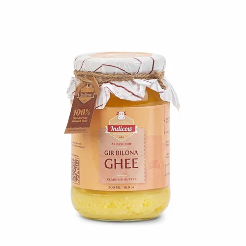 Vista 13 de Indicow Ghee de vaca A2 Desi (180ml (6.08oz), Ghee de vaca A2 (vacas Sahiwal)) Alimentado con pasto, criado en pastizales, grasa de mantequilla