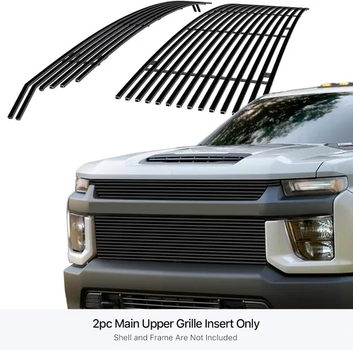 Vista 3 de APS Compatible con Chevy Silverado 2500 3500 2020-2023 LT y camión personalizado y de trabajo superior principal de acero inoxidable negro 8x6