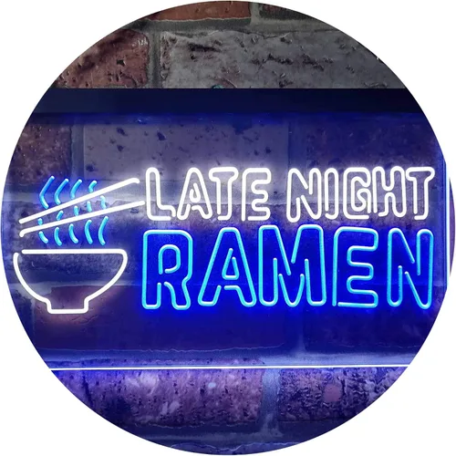 Vista 18 de ADVPRO Letrero de neón LED de doble color para ramen japonés de ramen, azul y rojo, 12 "x 8.5" st6s32-i3305-br