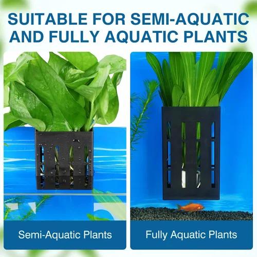 Vista 8 de Borlech Soporte de Planta de Acuario Grande Mejorado con Ganchos y Ventosas para Cultivo de Plantas Acuapónicas en Tanque de Peces y Decoraciones