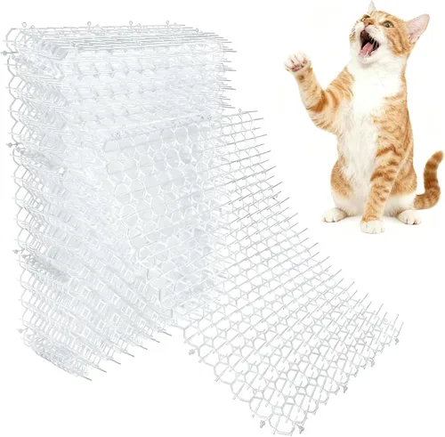 Vista 11 de Tapete de 16 x 13 pulgadas para gatos, paquete de 10 alfombrillas para gatos con púas – Solución disuasoria de mascotas para interiores y exteriores