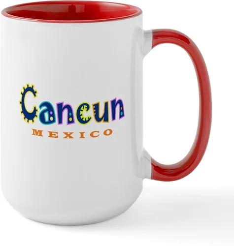 Vista 10 de CafePress Cancun - Taza grande de cerámica para café, 15 oz (15.0 fl oz)