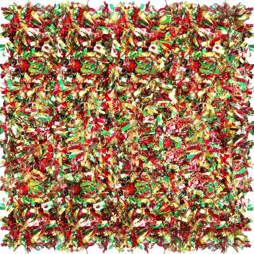 Vista 13 de Dingion Guirnalda de oropel de Navidad de 59 pies, adornos metálicos para colgar con purpurina para árbol de Navidad, decoración de interiores